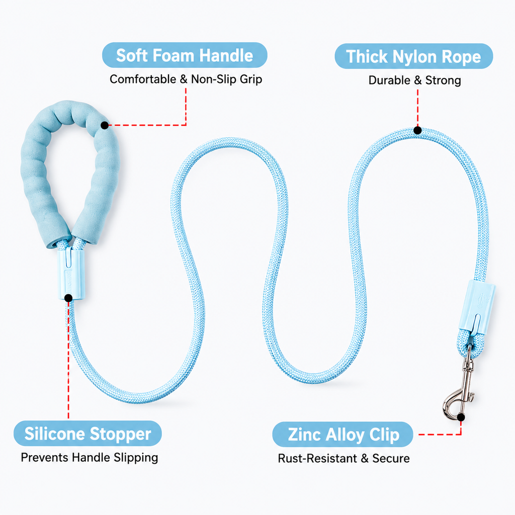Summer Dopamine Macaron Bubble Handle Dog Leash