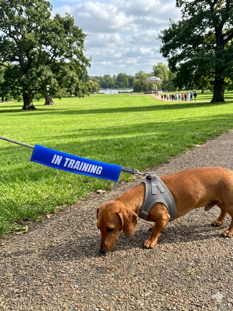 IN TRAINING Dog Leash Sleeve | Snap Button | 2 Colors