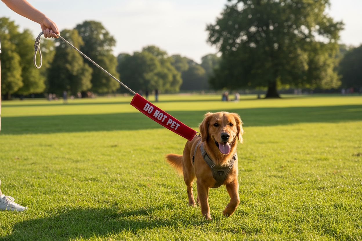 Dog Leash Sleeve in outdoor setting