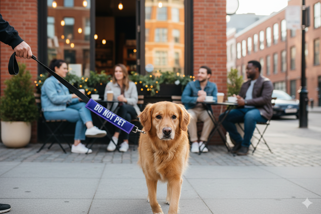 Purple DO NOT PET - Urban Café Scene