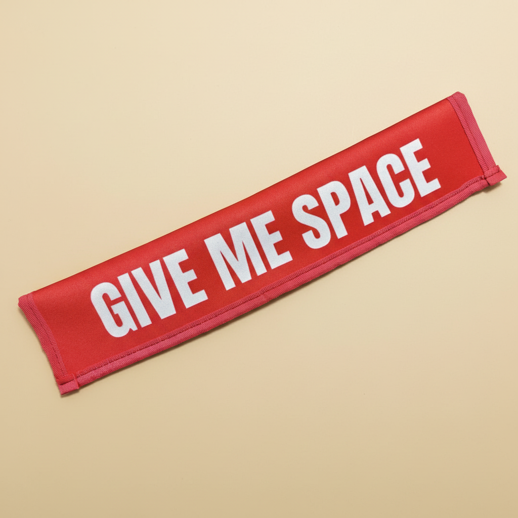 Red - beige background