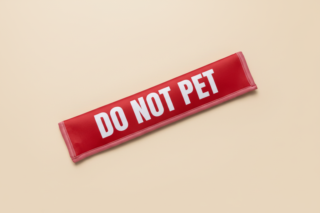 Red DO NOT PET - Beige Background